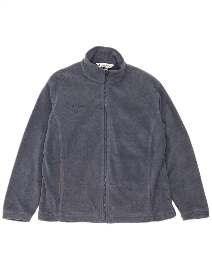 Giacca in pile fodera da donna Columbia UK 16 grande poliestere blu navy