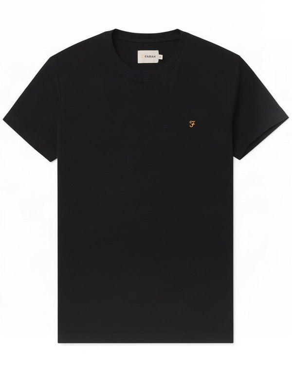 Farah T-shirt da uomo Top medio blu navy in cotone