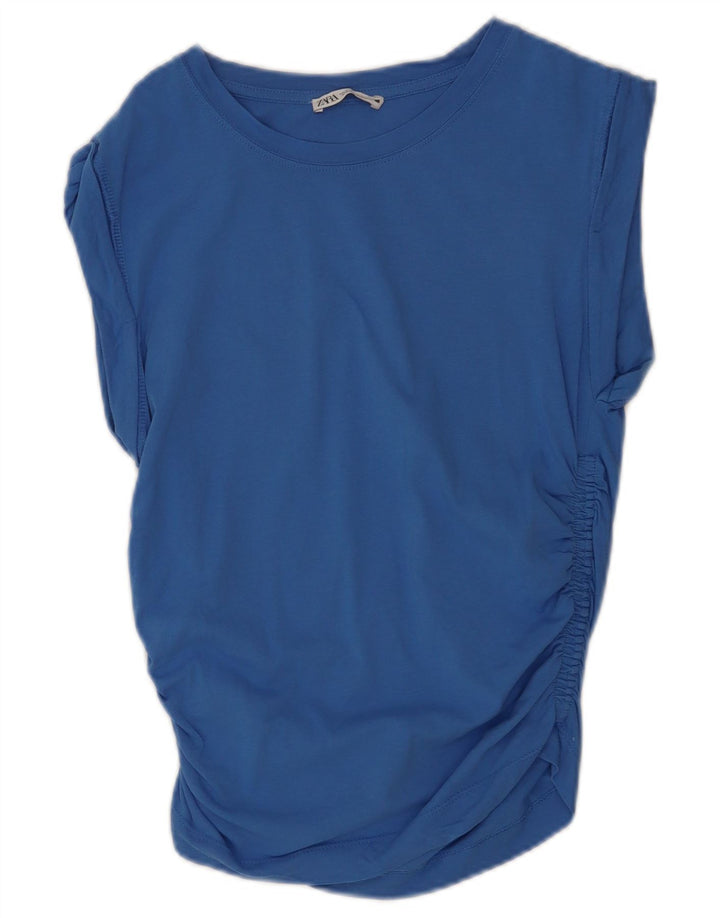 Camicetta senza maniche da donna Zara UK 10 piccola blu