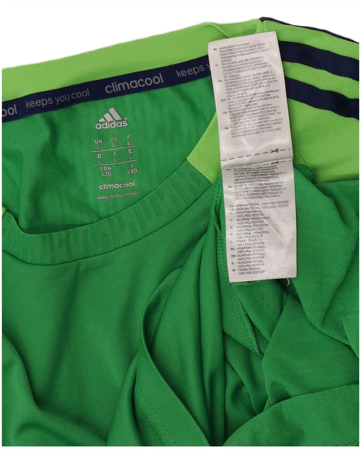 Canotta Adidas Climacool da uomo, grande, in poliestere color block verde