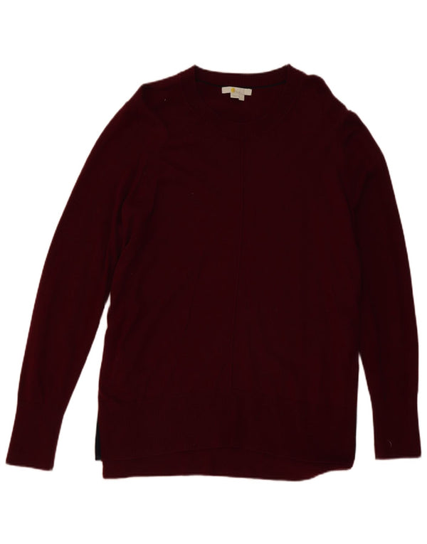 Boden Maglione da uomo con scollo a barca, maglione grande, in lana bordeaux