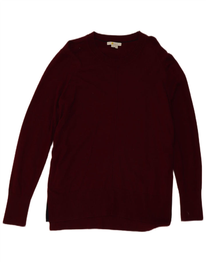 Boden Maglione da uomo con scollo a barca, maglione grande, in lana bordeaux