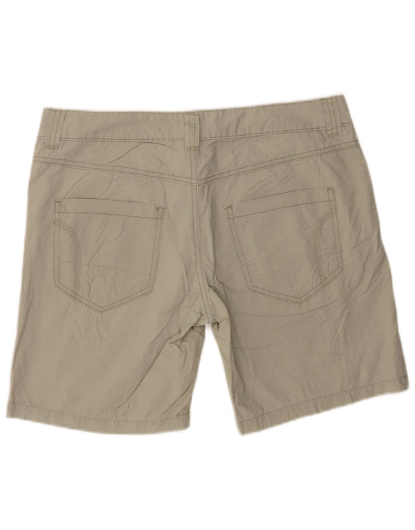 Pantaloncini casual da donna Benetton UK 10 piccoli W30 cotone kaki