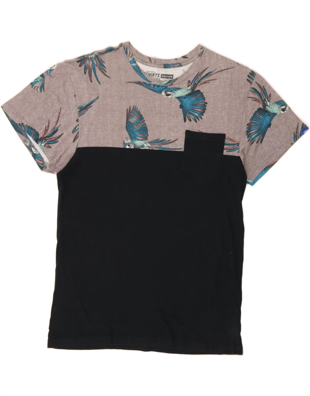 VANS Mens Custom Fit T-Shirt Top Medium Black Colourblock Cotton Vintage Vans and Second-Hand Vans from Messina Hembry 