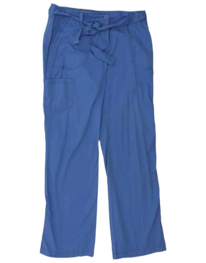 Pantaloni cargo dritti da donna Marks & Spencer UK 14 Large W36 L33 Blu