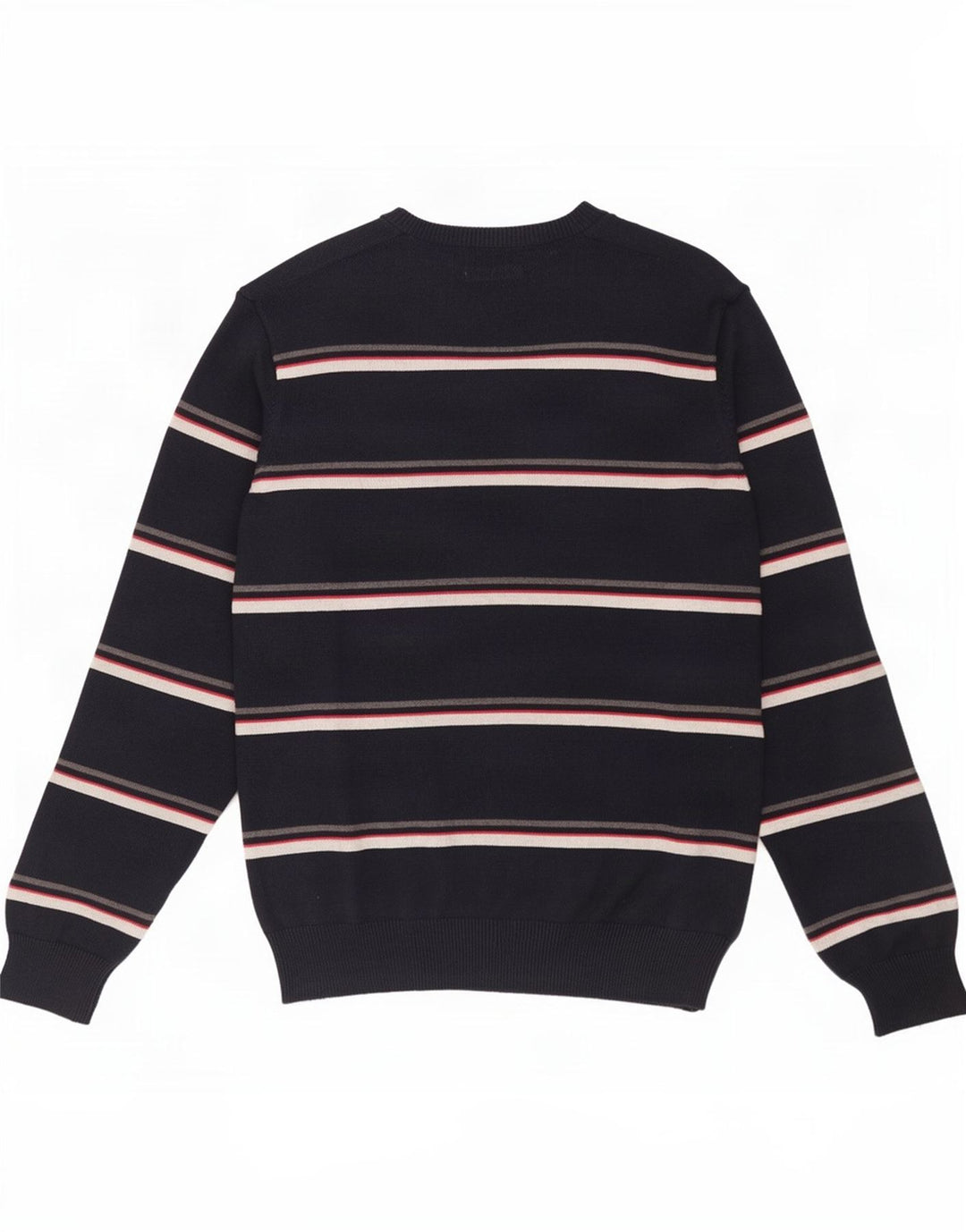 Marks & Spencer Maglione da uomo con scollo a V blu Harbour a righe blu scuro medio