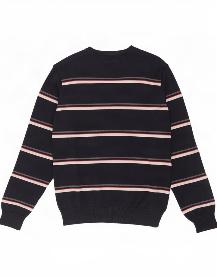 Marks & Spencer Maglione da uomo con scollo a V blu Harbour a righe blu scuro medio