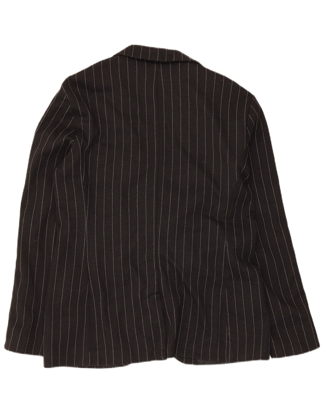 Giacca blazer da uomo a 2 bottoni Zara UK 40 grande poliestere a righe nere