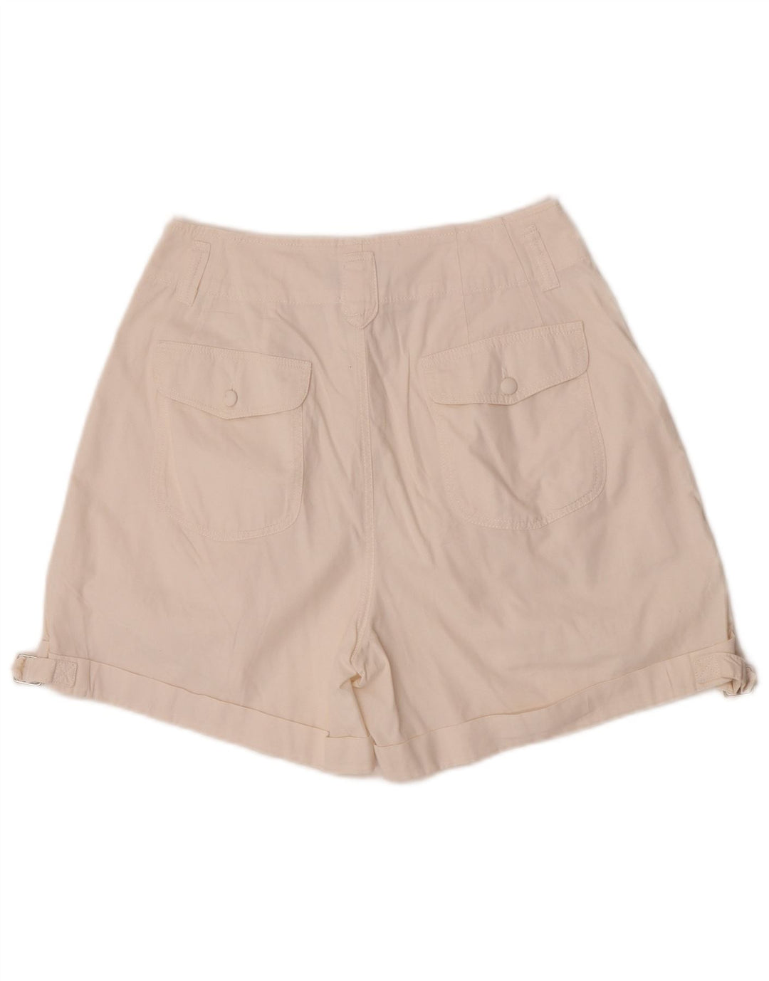 Pantaloncini chino vintage a vita alta da donna medi W28 bianco sporco