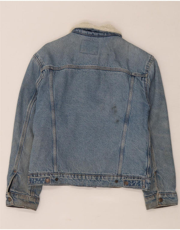 Giacca Levi's da uomo in denim sherpa UK 34 XS blu cotone