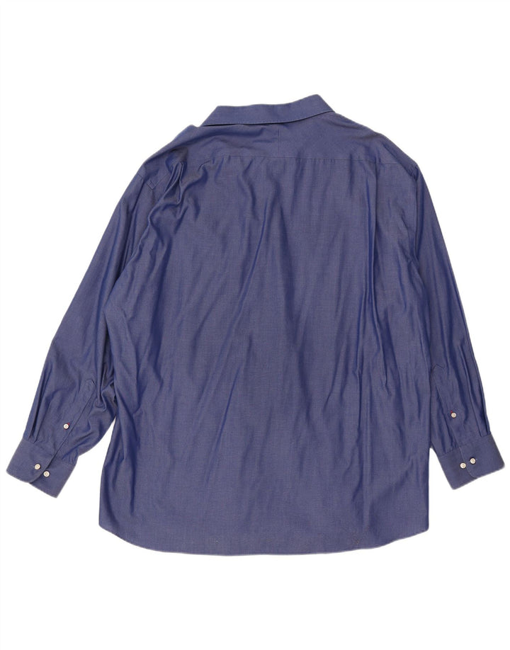 Camicia da uomo vestibilità regolare Tommy Hilfiger taglia 18 2XL cotone blu