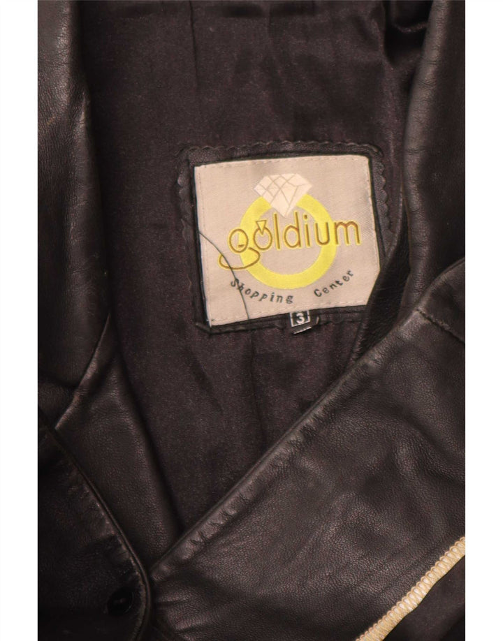 Giacca in pelle vintage da uomo UK 40 grande nera