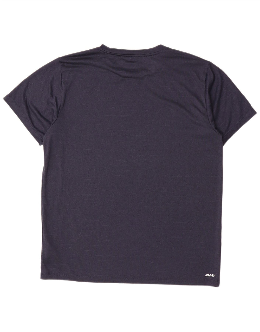 T-shirt da uomo New Balance Top grande poliestere gessato blu navy