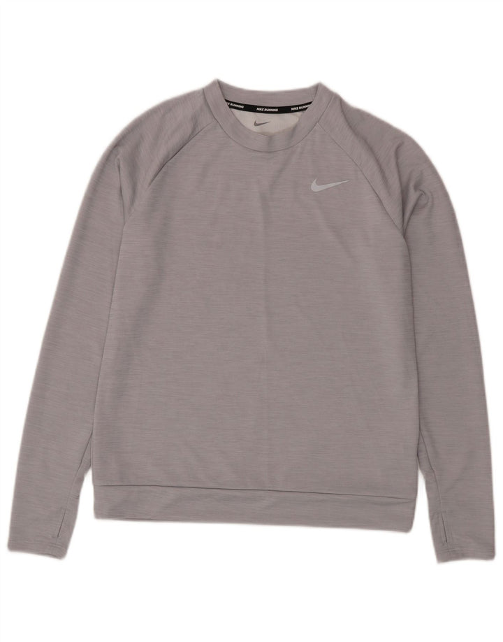 Felpa da donna Nike Jumper UK 10 Small Poliestere chiazzato grigio