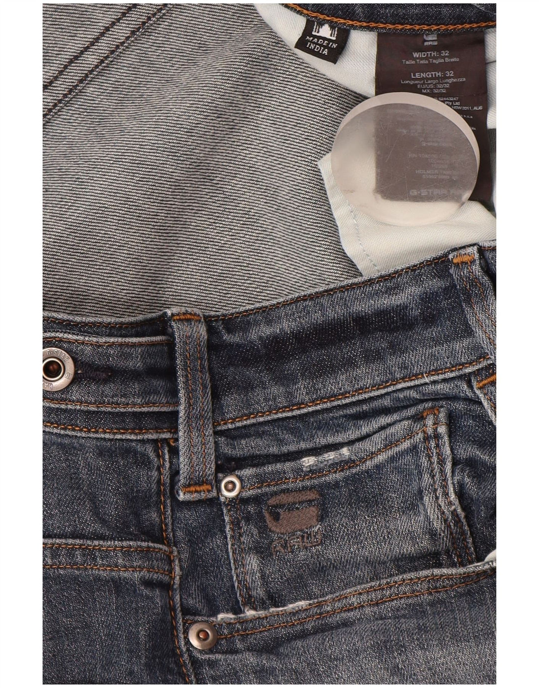 Jeans affusolati da uomo G-Star W32 L32 cotone blu navy