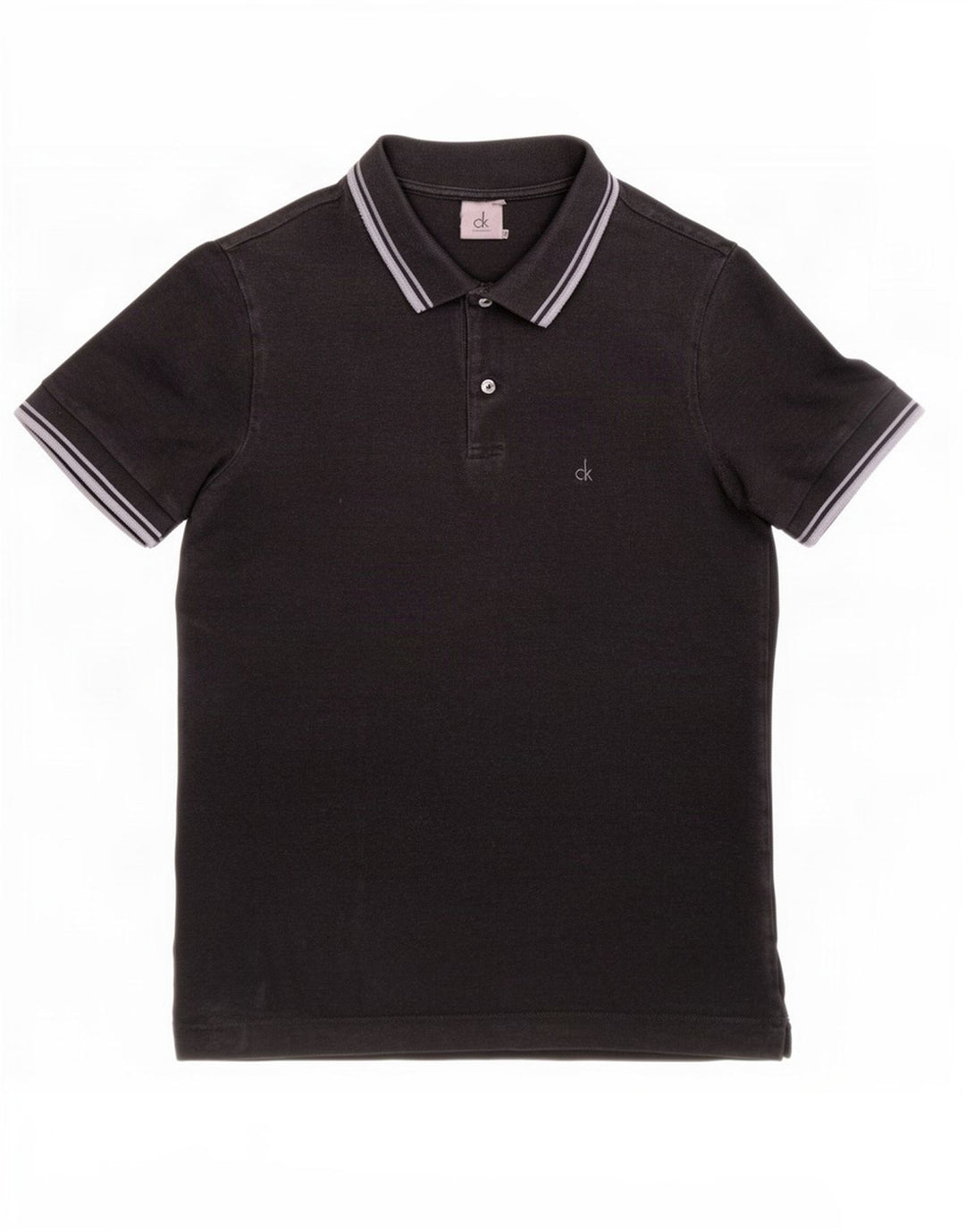 Polo da uomo Calvin Klein piccola a righe nere