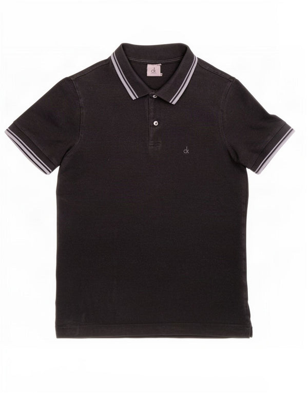 Polo da uomo Calvin Klein piccola a righe nere