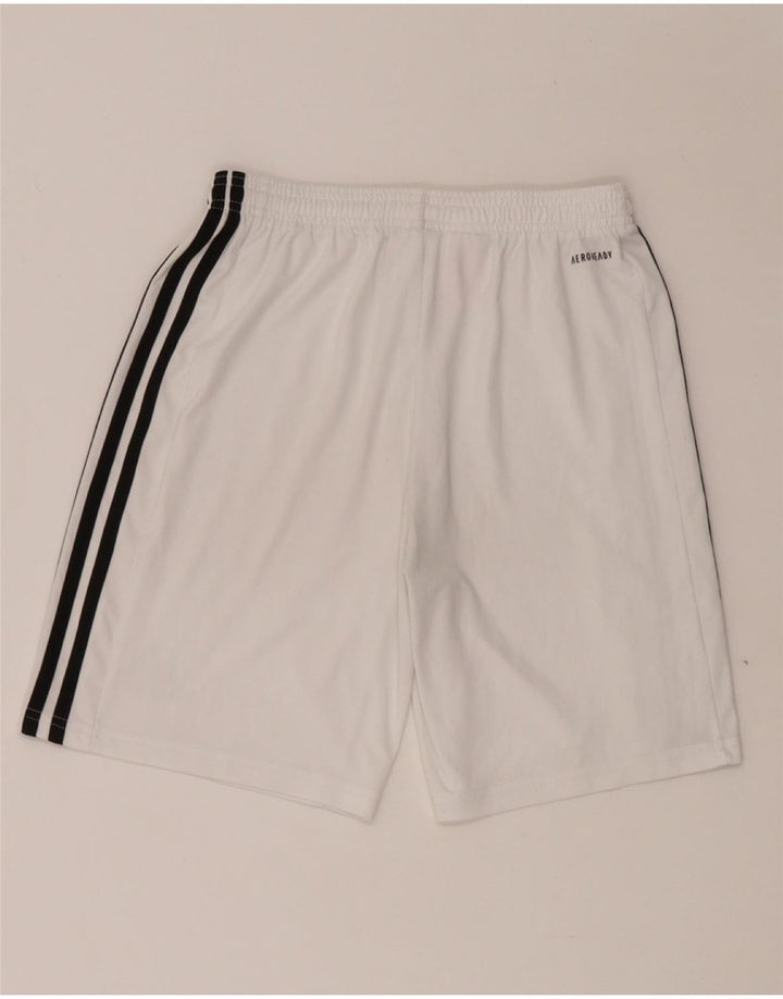 Pantaloncini sportivi ADIDAS Aeroready da bambino 15-16 anni in poliestere bianco