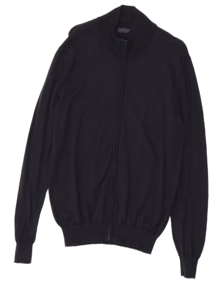 Maglione Cardigan Uomo Trussardi Large in Lana Blu Navy