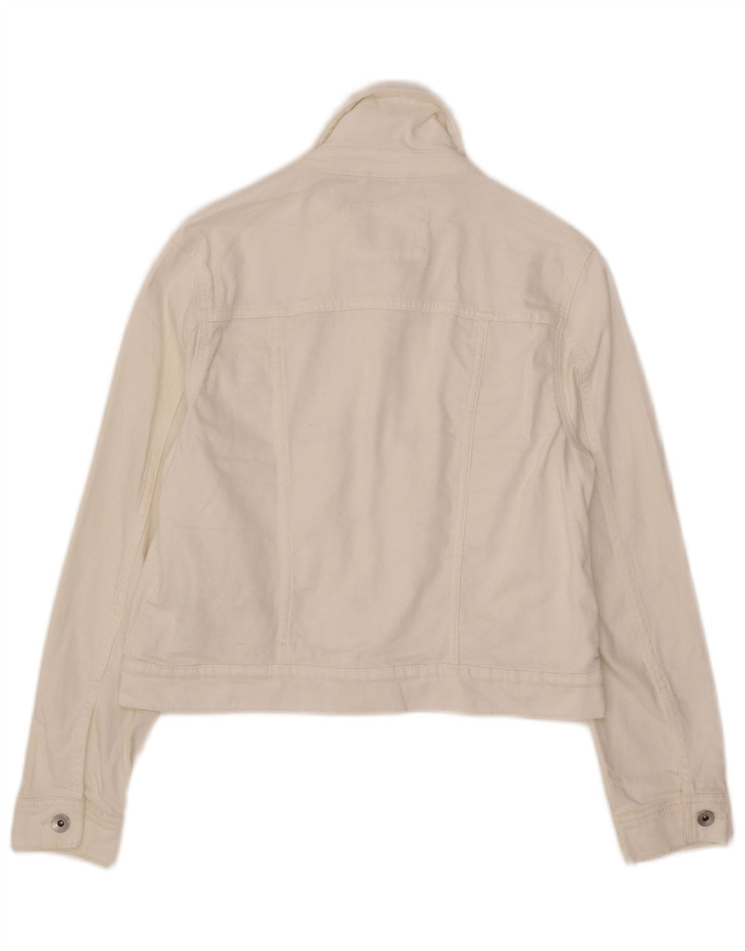 Giacca in denim corto da donna Marks & Spencer UK 12 cotone bianco medio