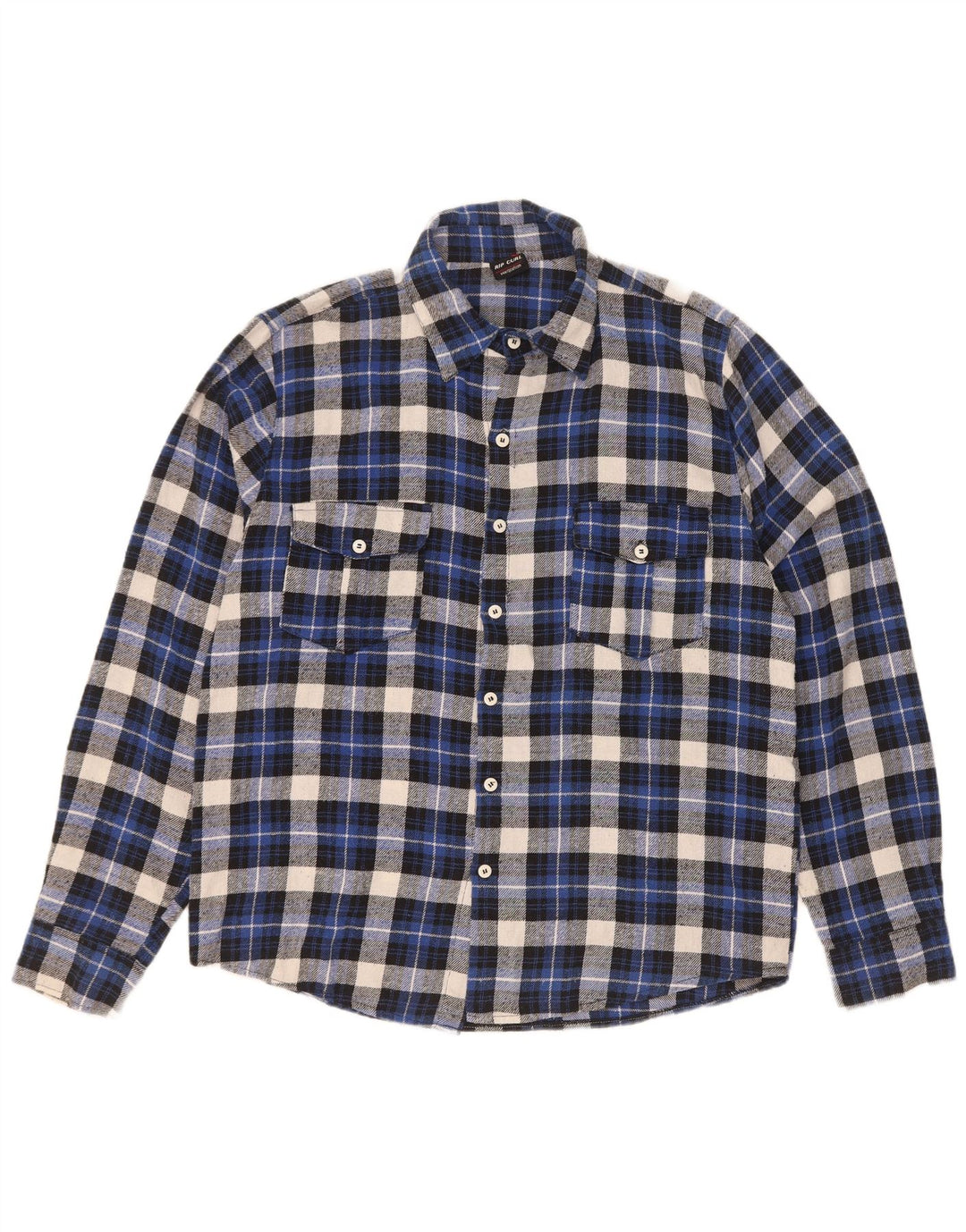 Camicia in flanella da uomo Rip Curl a quadri blu grandi