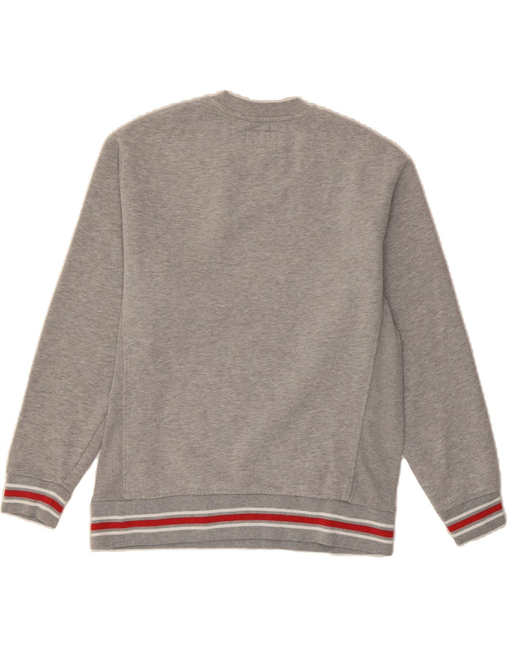 SUPERDRY Womens Longline Oversized Sweatshirt Jumper UK 8 Small Grey Vintage Superdry and Second-Hand Superdry from Messina Hembry 