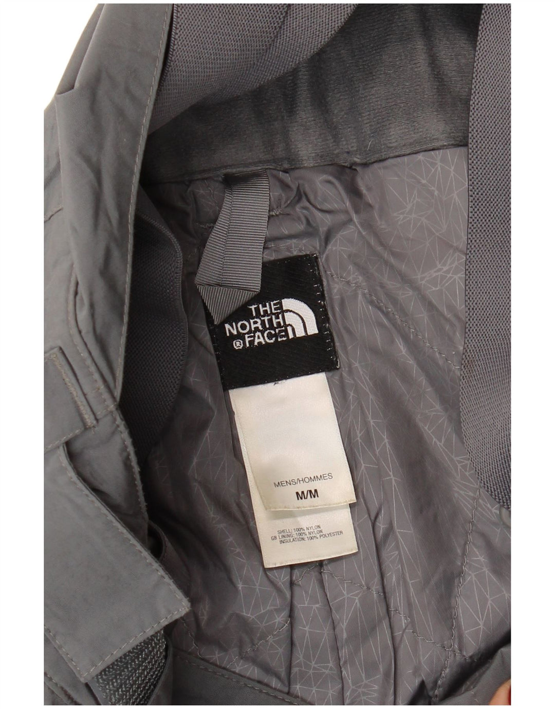 Pantaloni da sci da uomo The North Face Salopette in nylon grigio medio