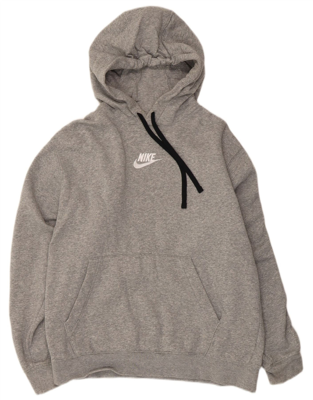 Felpa con cappuccio grafica Nike da uomo in cotone grigio medio