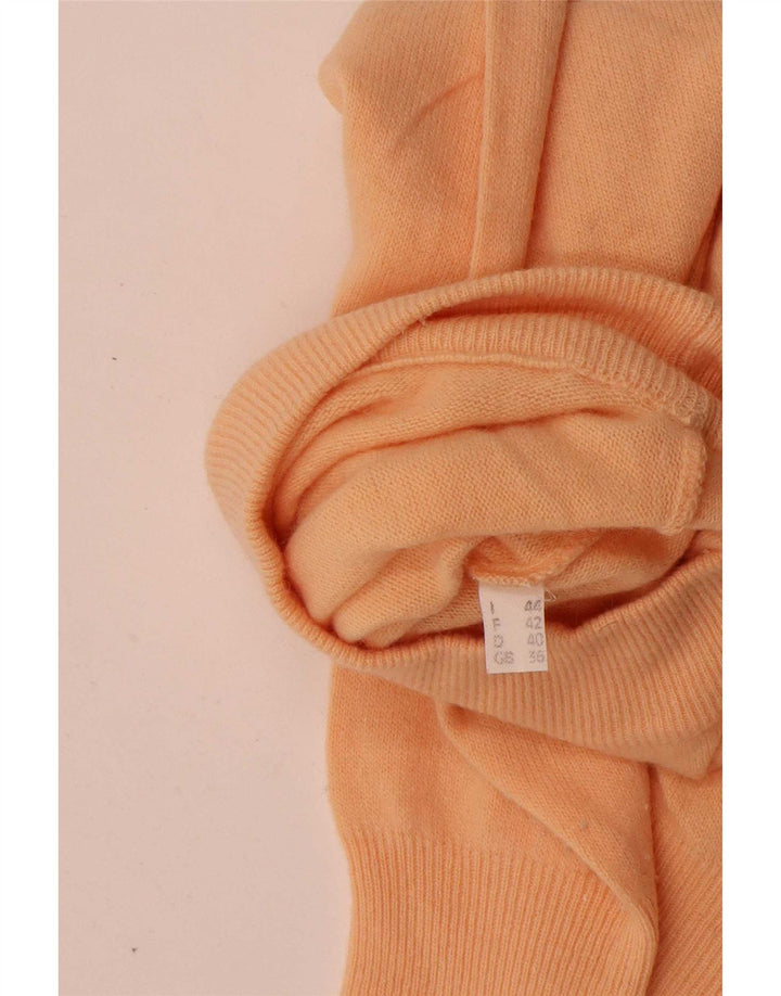 Maglione vintage da donna con collo dolcevita IT 44 Lana arancione medio