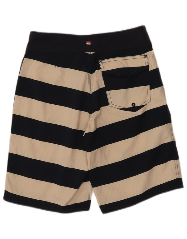 Pantaloncini da bagno Quiksilver per ragazzi 9-10 anni in poliestere a righe blu navy