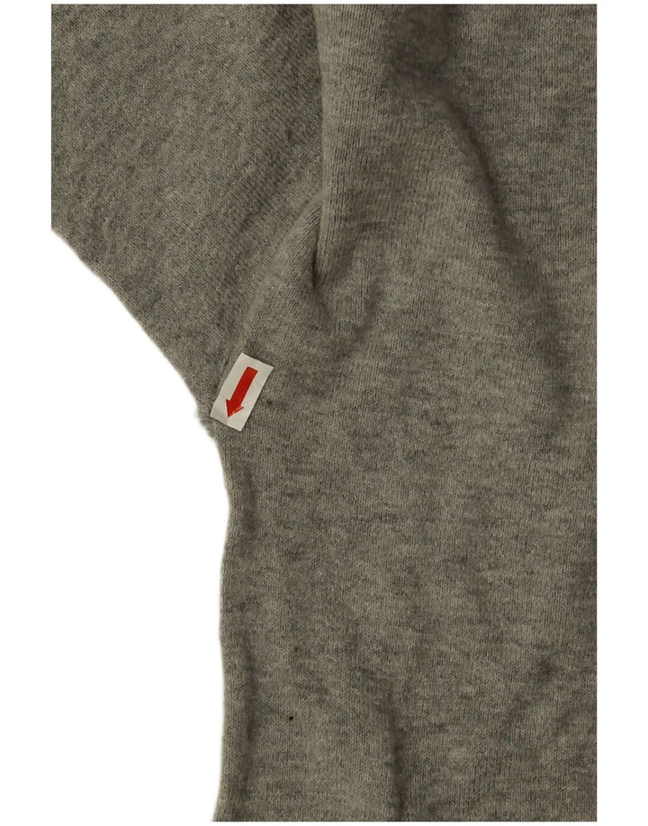 Maglione maglione oversize con scollo a barca da donna Zara UK 14 Grigio medio chiazzato