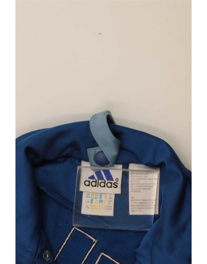 Giacca da ginnastica grafica da ragazzo Adidas 15-16 anni Blu Colourblock