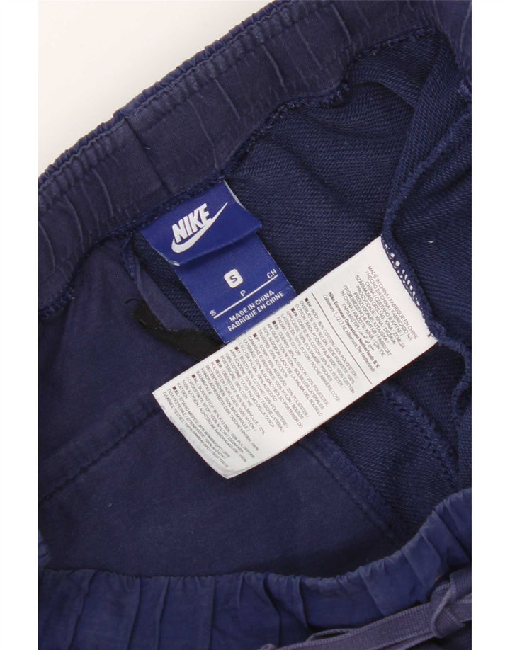 Pantaloni da tuta grafica Nike da uomo piccoli in cotone blu navy