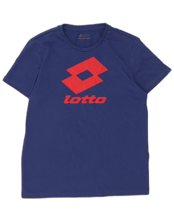 T-shirt con grafica Lotto Life's per ragazzi, 13-14 anni, grande, blu