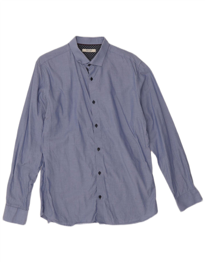 Camicia da uomo Jack & Jones taglia 42 grande cotone blu
