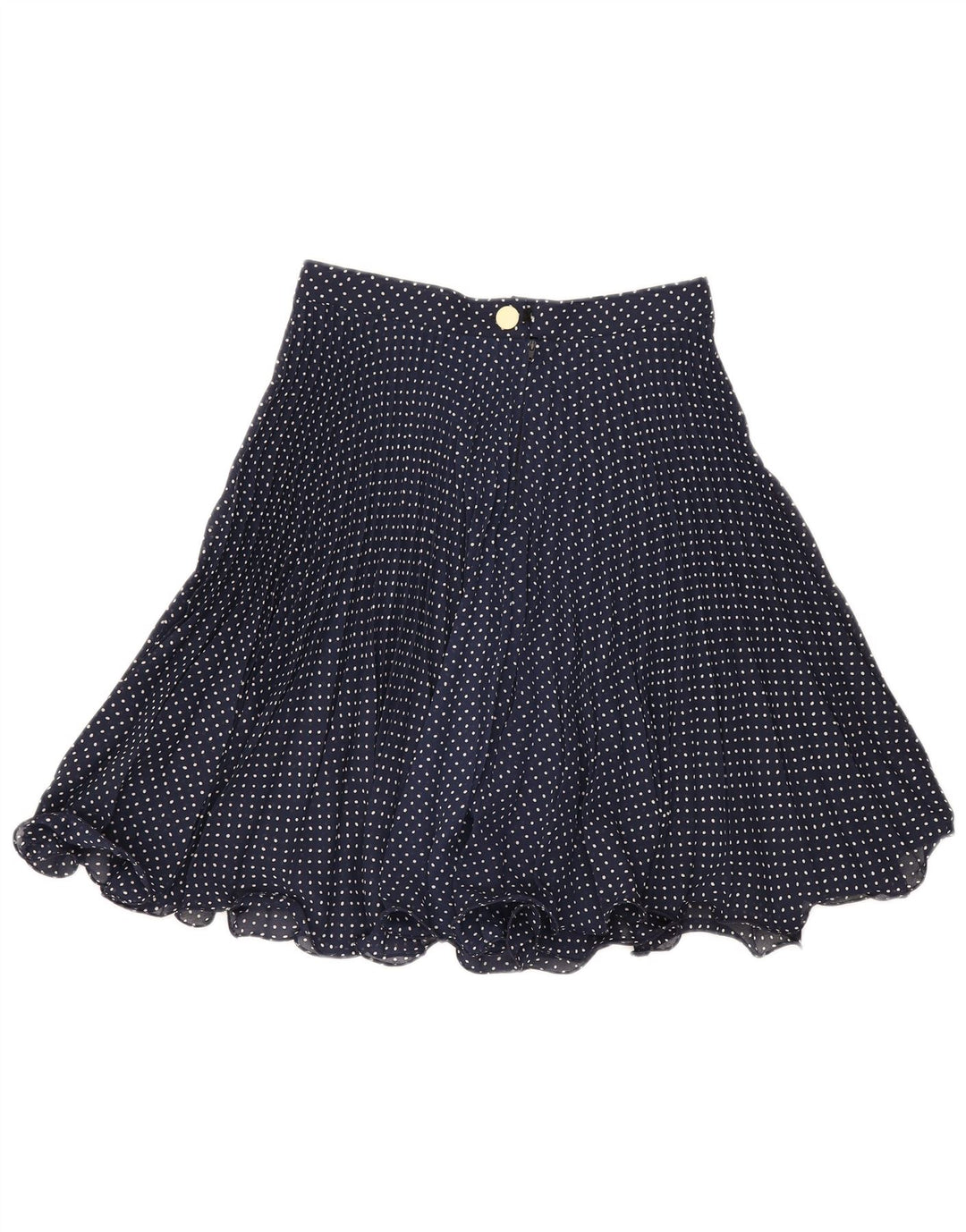 Gonna svasata da donna VINTAGE IT 46 grande W30 blu navy a pois