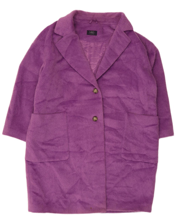 Cappotto da donna Marks & Spencer UK 22 3XL Poliestere viola