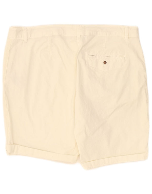 Pantaloncini chino da donna Marks & Spencer UK 18 XL W40 cotone bianco sporco