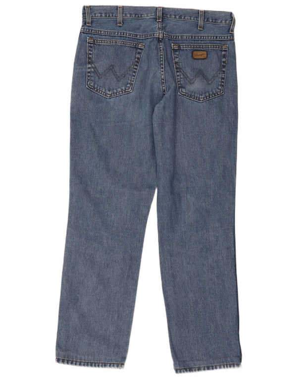 Jeans dritti da uomo Wrangler W36 L34 cotone blu