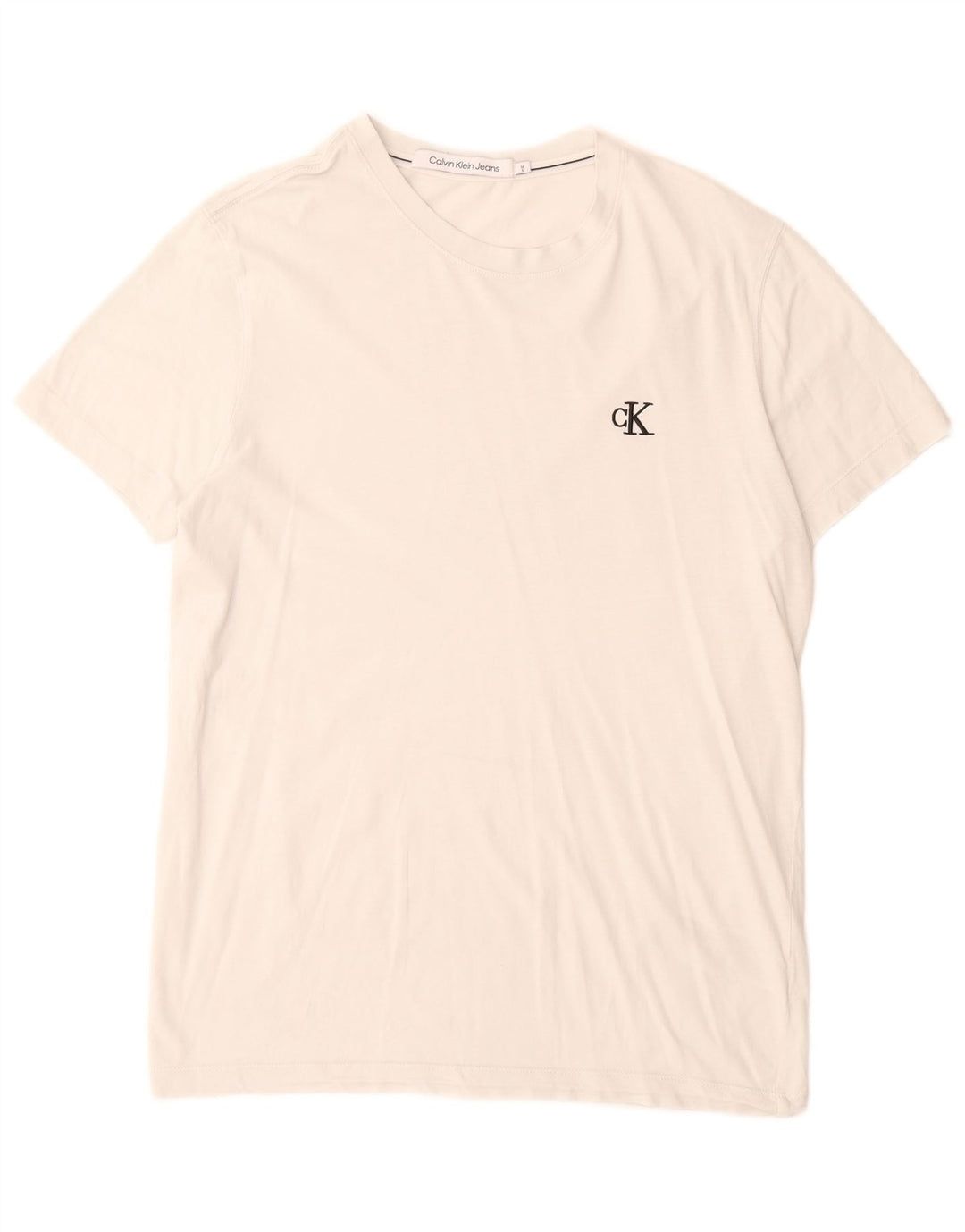 T-shirt da uomo Calvin Klein Jeans Top in cotone bianco medio