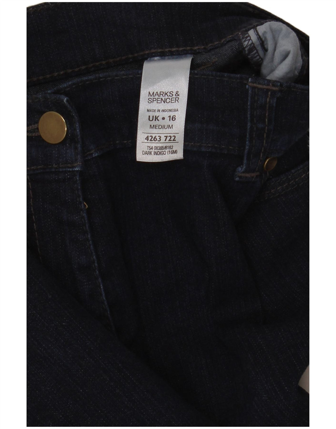 Jeans Bootcut da donna Marks & Spencer UK 16 Large W32 L30 Cotone blu navy