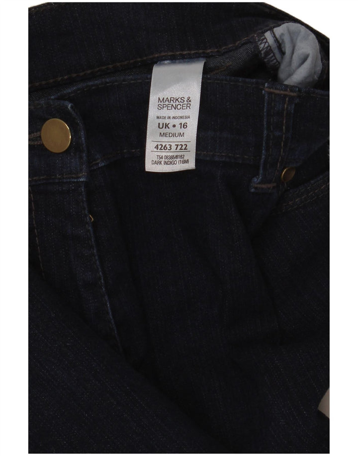 Jeans Bootcut da donna Marks & Spencer UK 16 Large W32 L30 Cotone blu navy