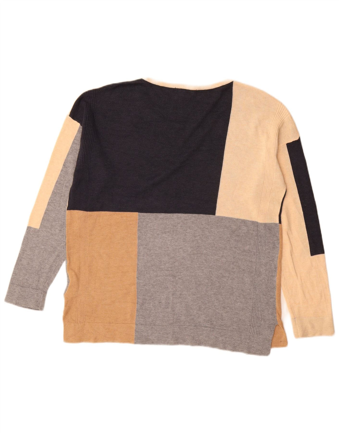 Maglione maglione con scollo a barca da donna White Stuff UK 14 grande multicolore