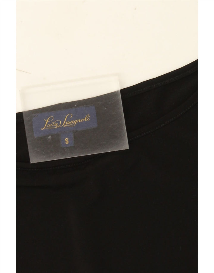 Maglia da donna Luisa Spagnoli manica 3/4 UK 8 piccola nera