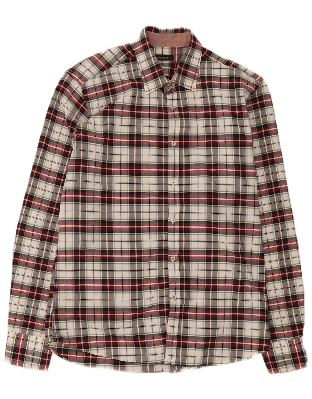 Canadiens Camicia da uomo in flanella di cotone a quadri rossi grandi