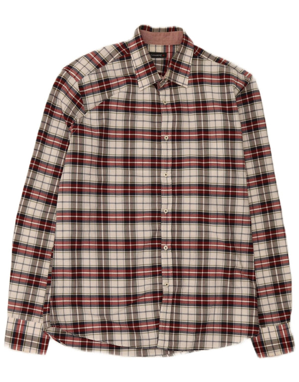 Canadiens Camicia da uomo in flanella di cotone a quadri rossi grandi