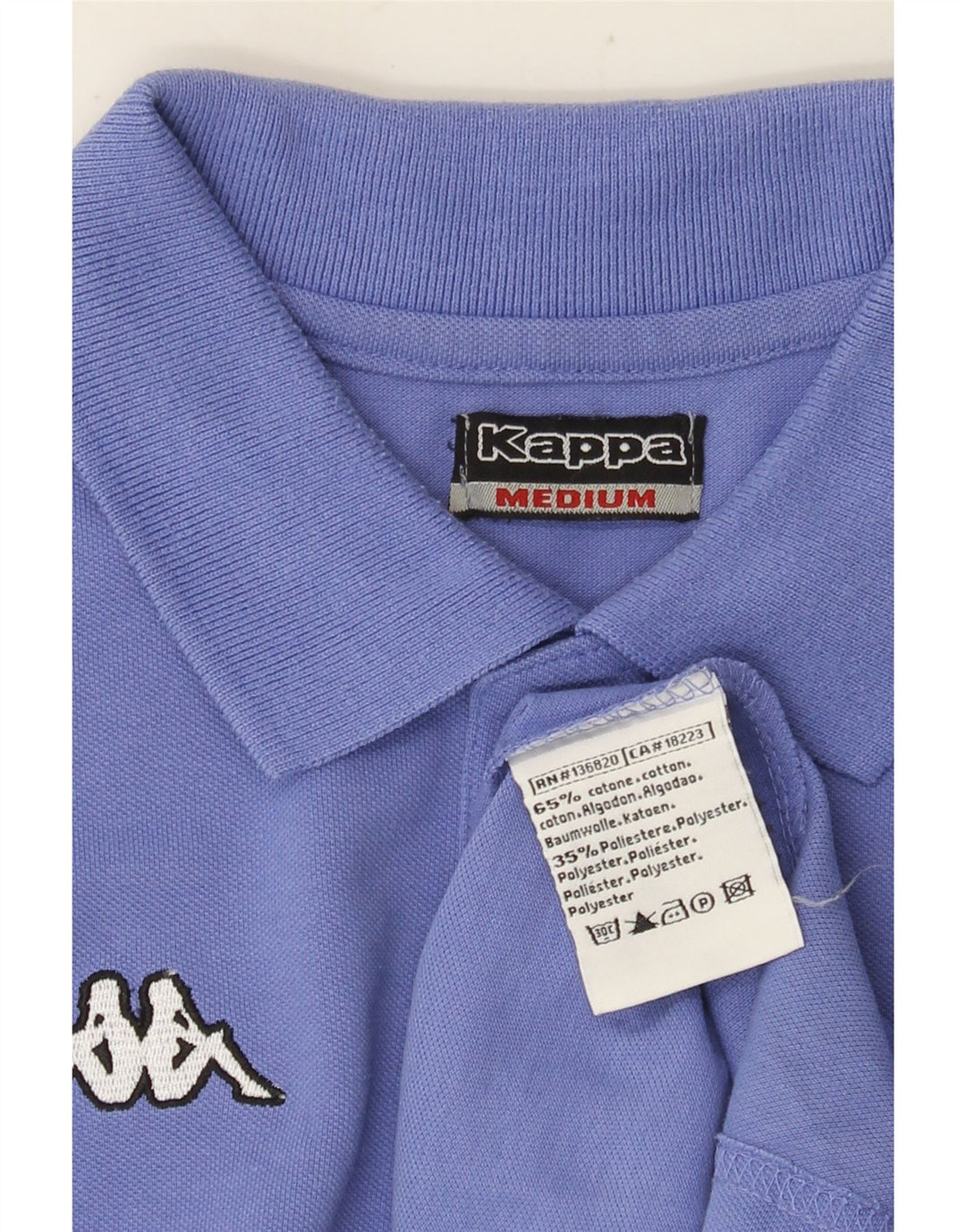 Polo Kappa Uomo Blu Medio in cotone