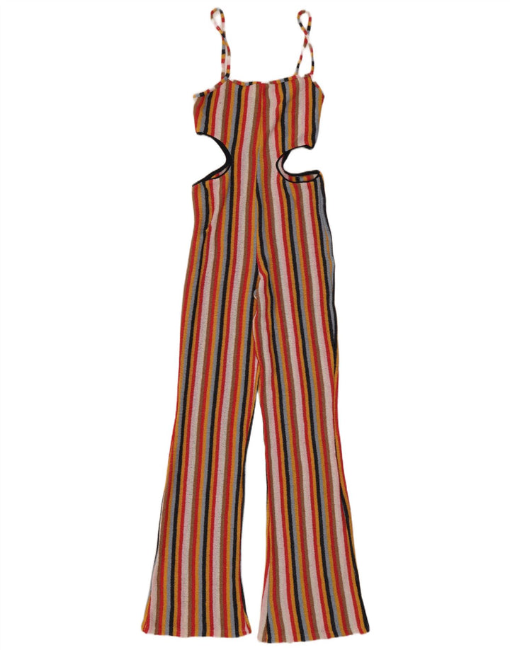 Tuta senza maniche ritagliata da donna Zara UK 8 piccola a righe multicolore