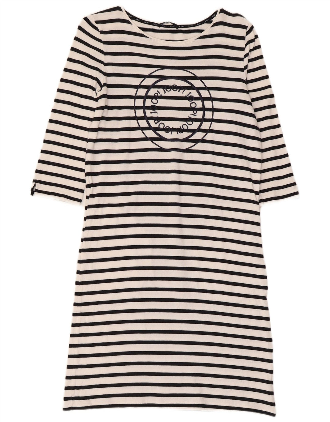 Joop Abito maglione da donna con maniche a 3/4 con grafica UK 12 a righe bianche medie