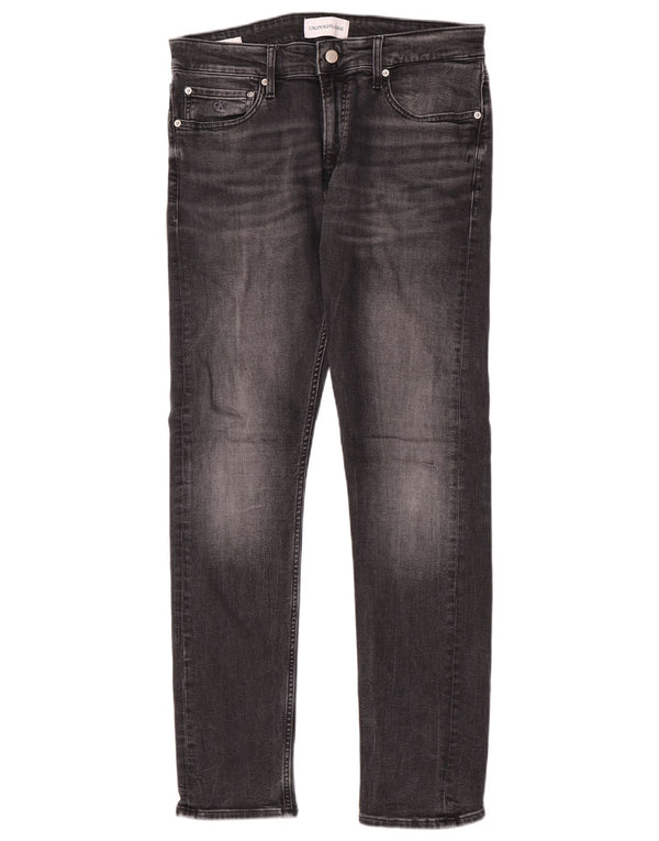 Jeans slim da uomo Calvin Klein W32 L32 cotone grigio
